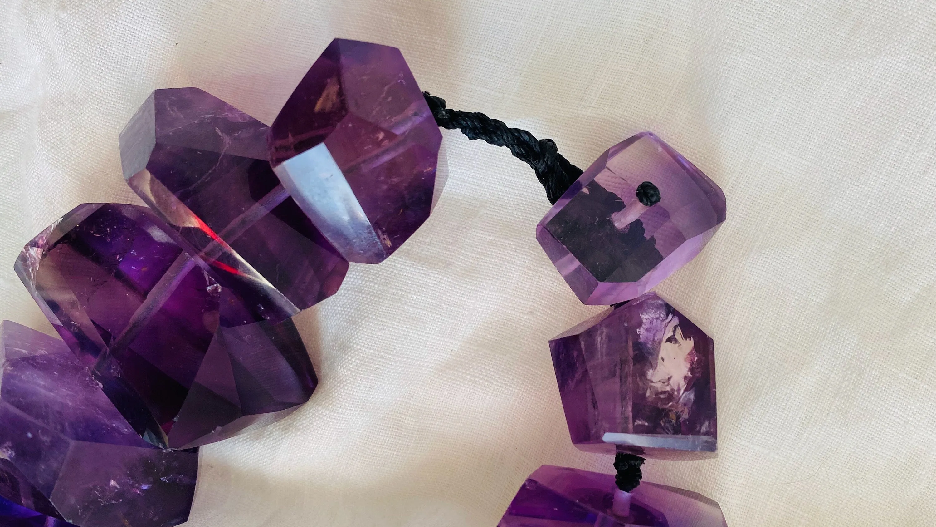 Amethyst Silver Necklace. Highest Quality Amethyst
