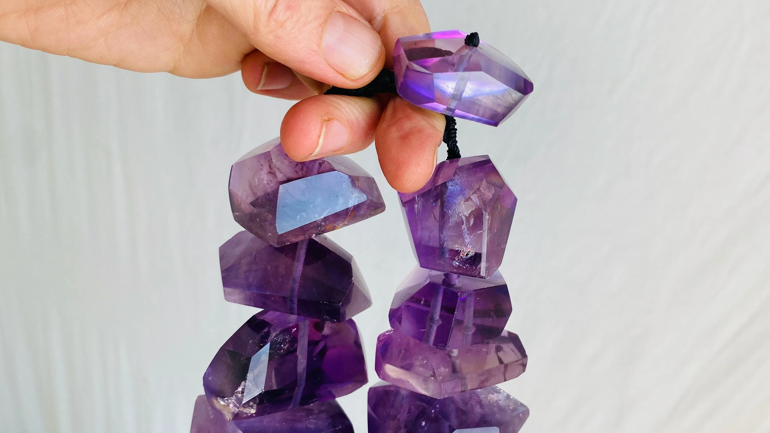 Amethyst Silver Necklace. Highest Quality Amethyst