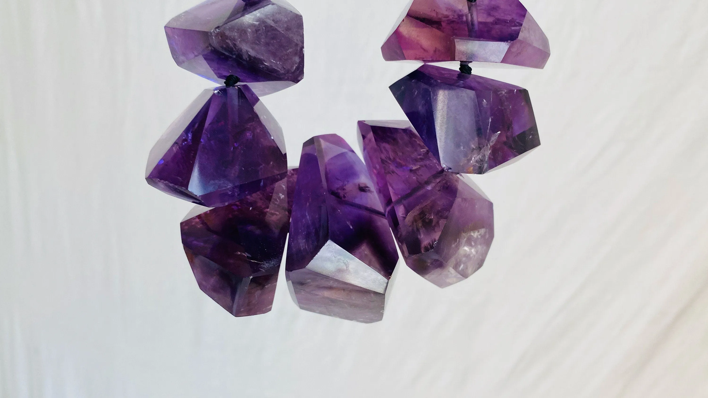 Amethyst Silver Necklace. Highest Quality Amethyst