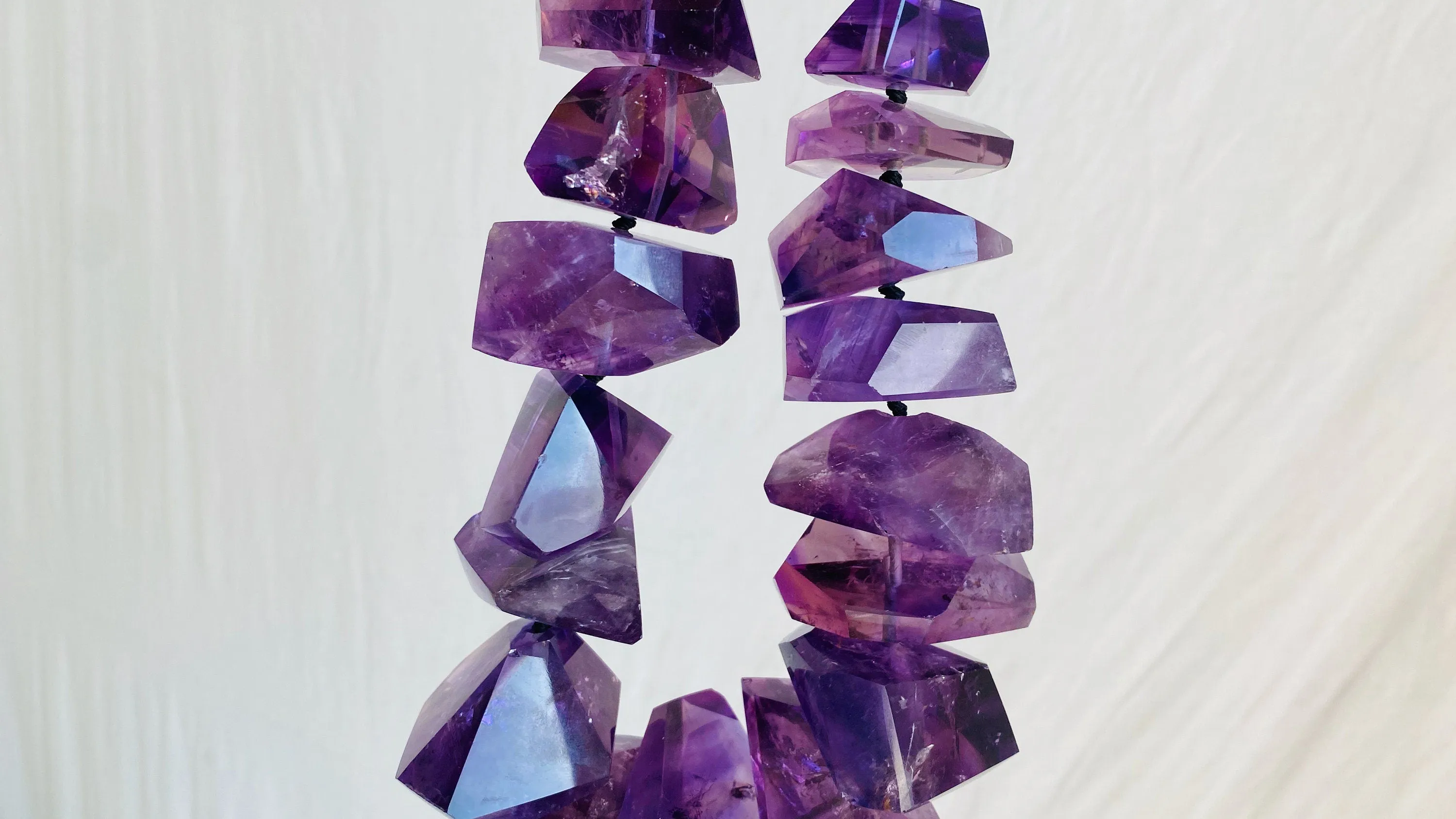 Amethyst Silver Necklace. Highest Quality Amethyst