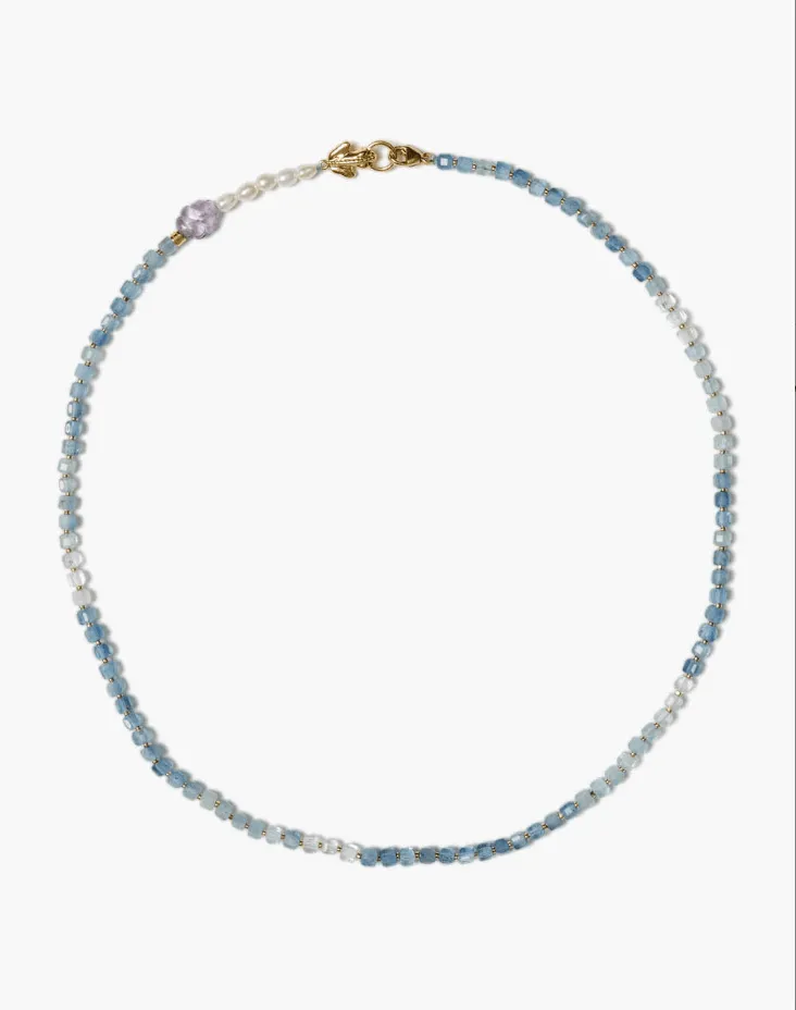 Aquamarine & Pearl Necklace
