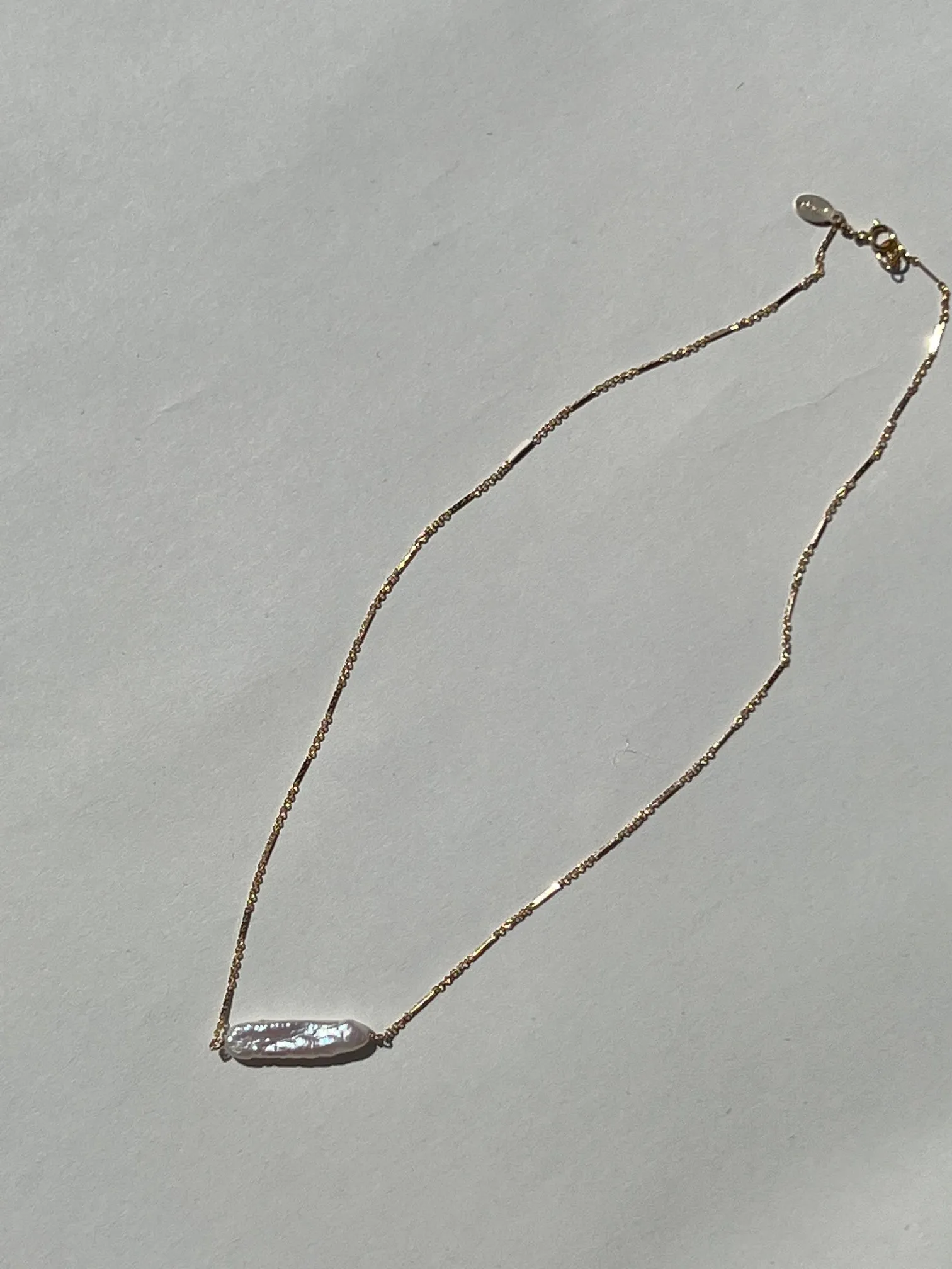 Baguette Necklace - Gold Filled