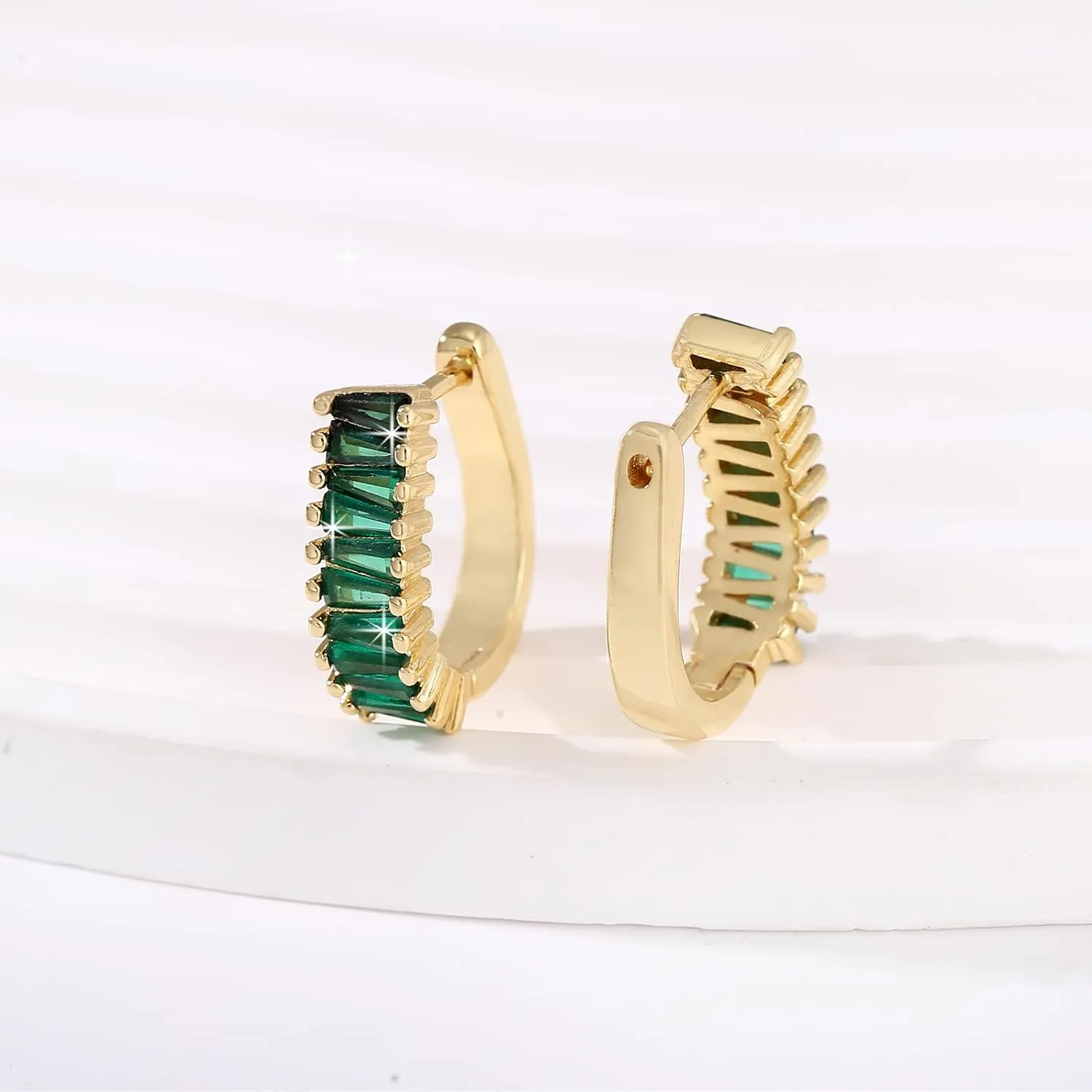Christmas Gold Earrings for Women,Fashion Christmas Rhinestone Earrings,Holiday Crystal Hoop Earrings Festival Trendy Jewelry