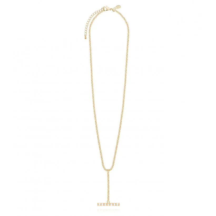 DEMI | PAVE BAR DROP NECKLACE