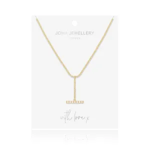 DEMI | PAVE BAR DROP NECKLACE