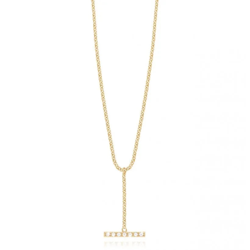 DEMI | PAVE BAR DROP NECKLACE