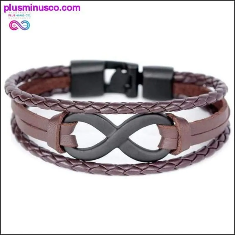 Handmade Infinity Symbol Leather Bracelet