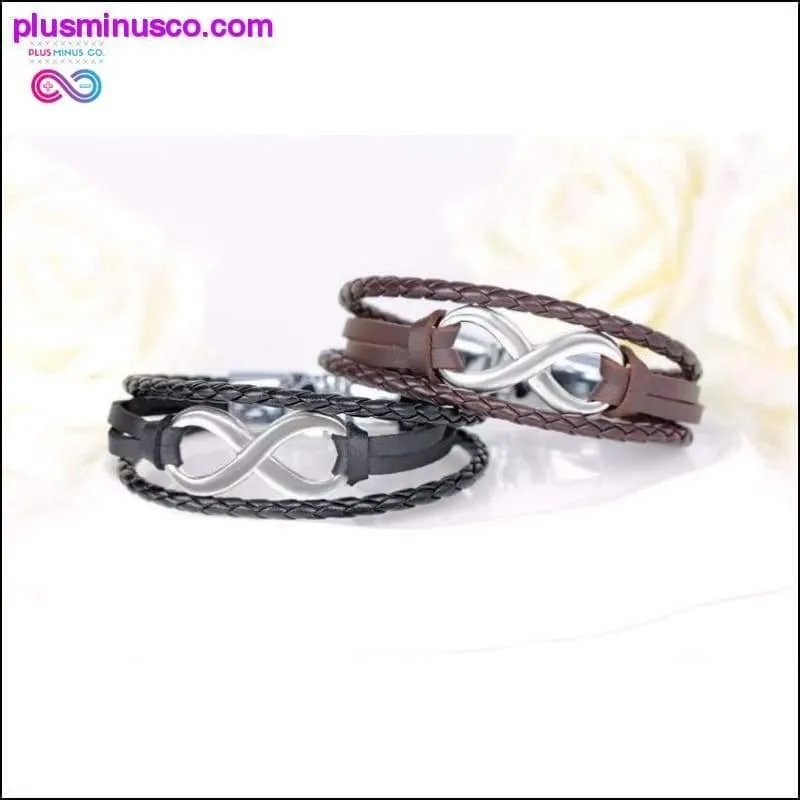 Handmade Infinity Symbol Leather Bracelet