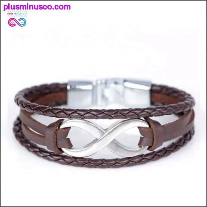 Handmade Infinity Symbol Leather Bracelet