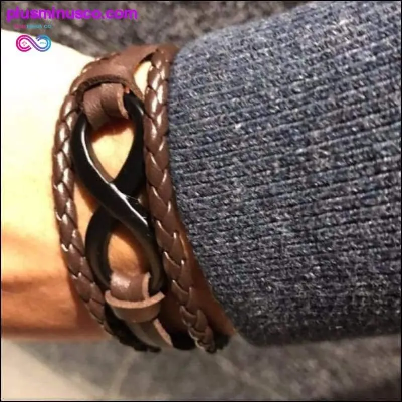 Handmade Infinity Symbol Leather Bracelet
