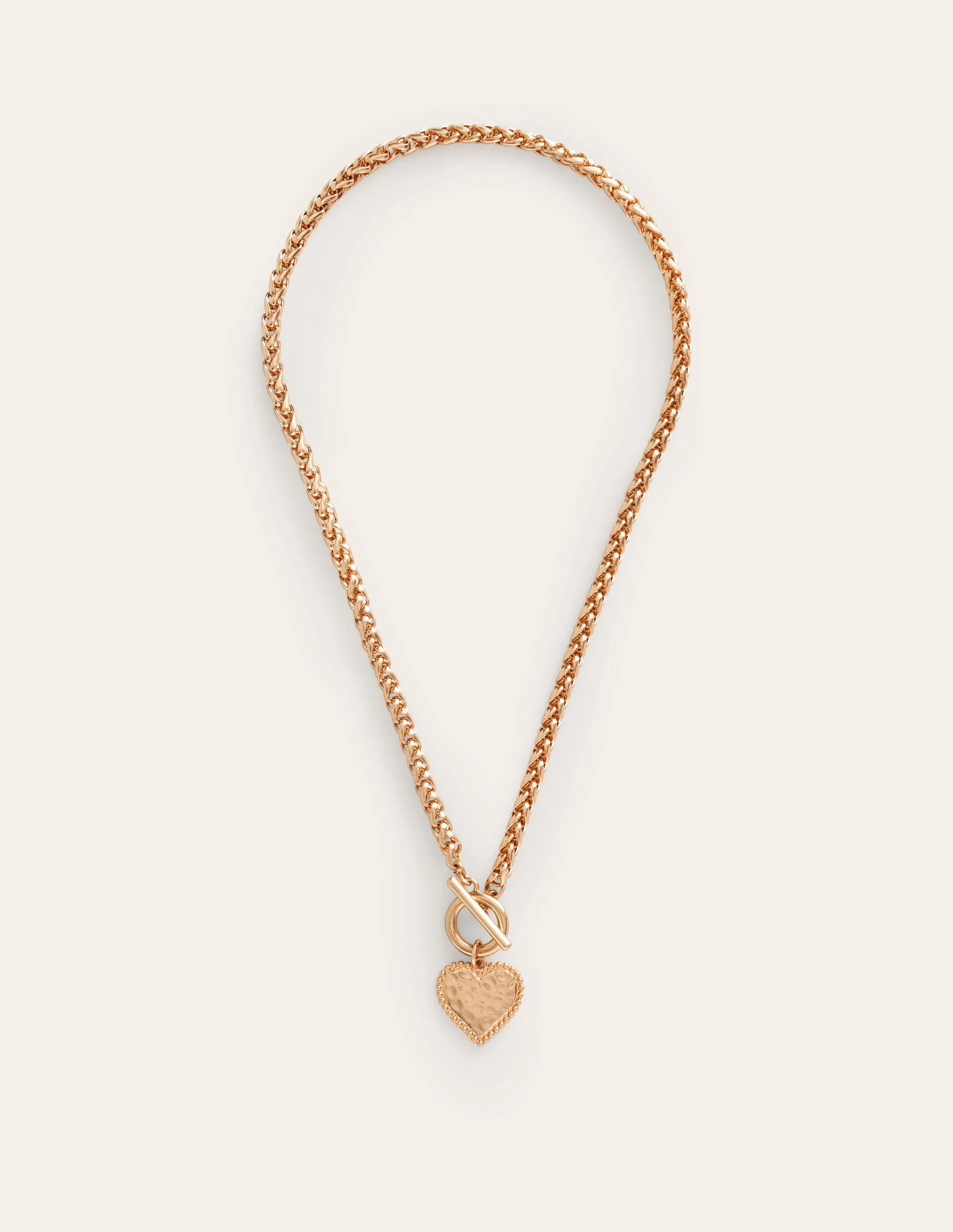Heart Charm Necklace-Gold