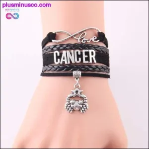 Leather Infinity Sign & Love Zodiac Bracelet