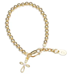 Lenox 14K Gold-Plated Cross Bracelet