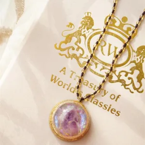 Natural Amethyst Pendant For Two Harmonious Necklace