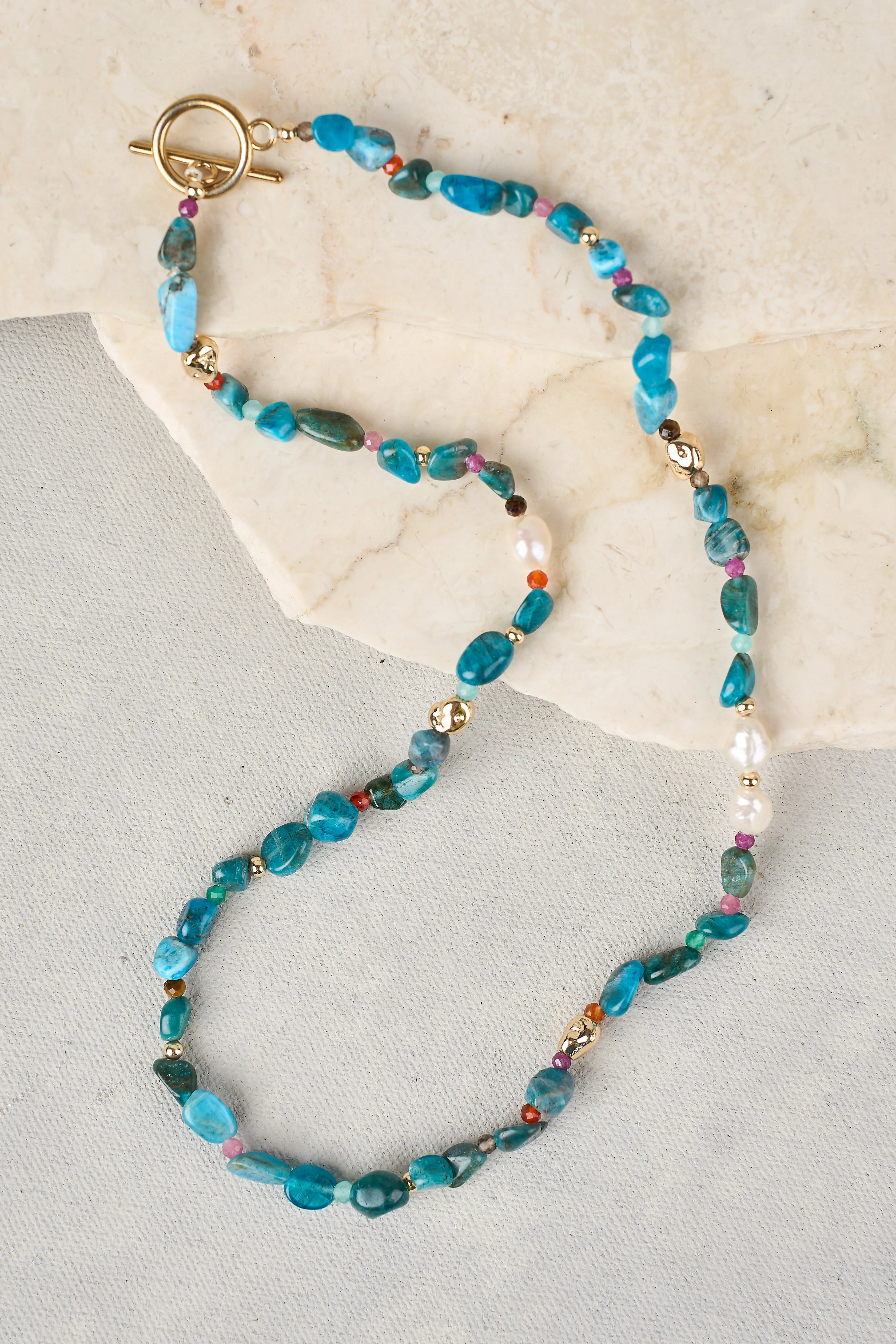 Natural Stone Necklace - Multicolour