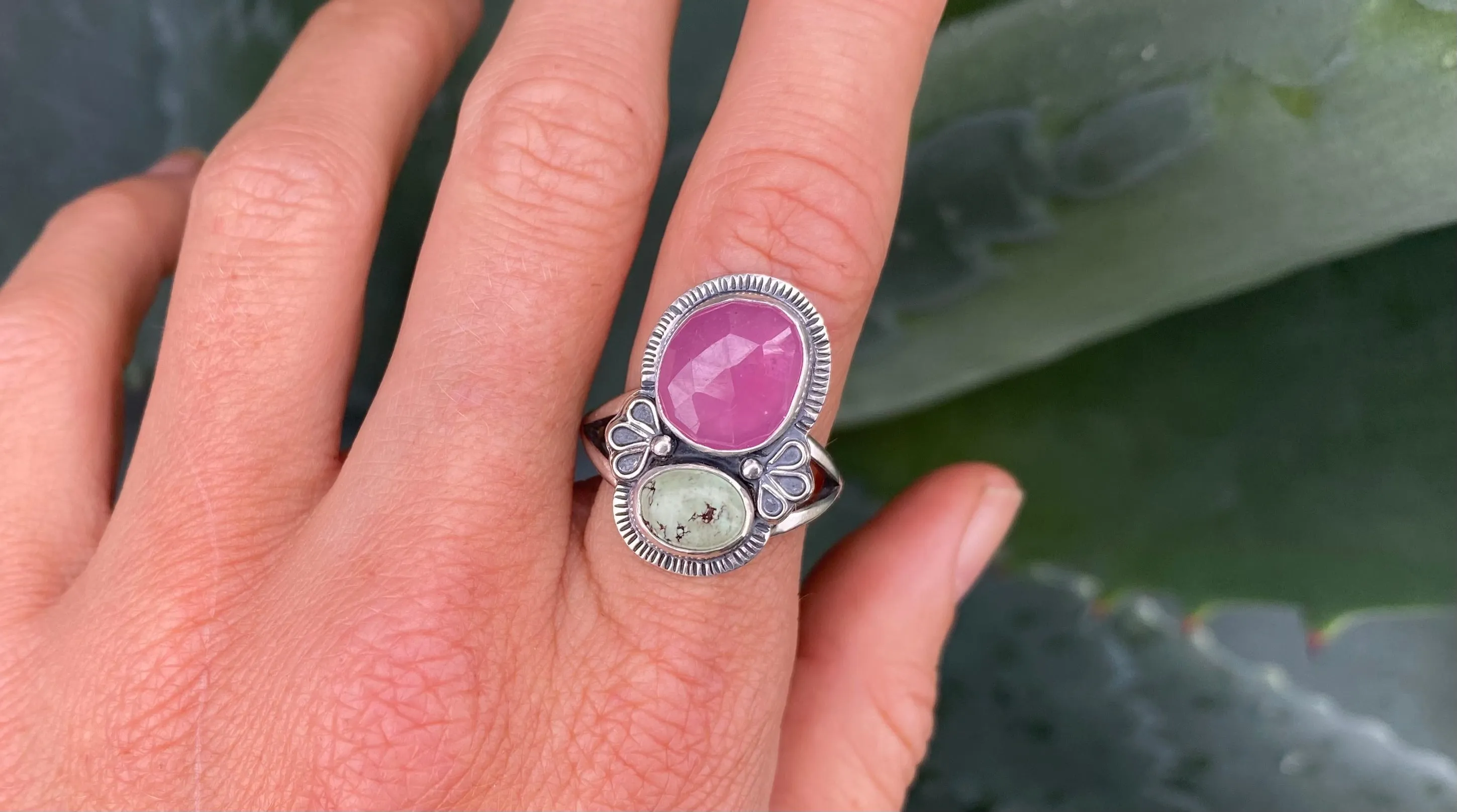 Ruby Flower Ring