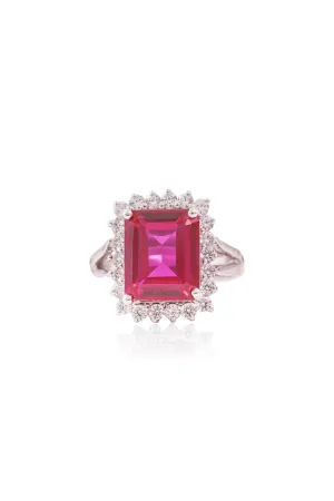 Ruby Halo Elegance