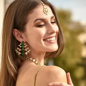 Seher Mirror & Hydro Emerald Studs