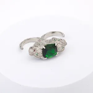 Silver Santa Pantera Duo Ring