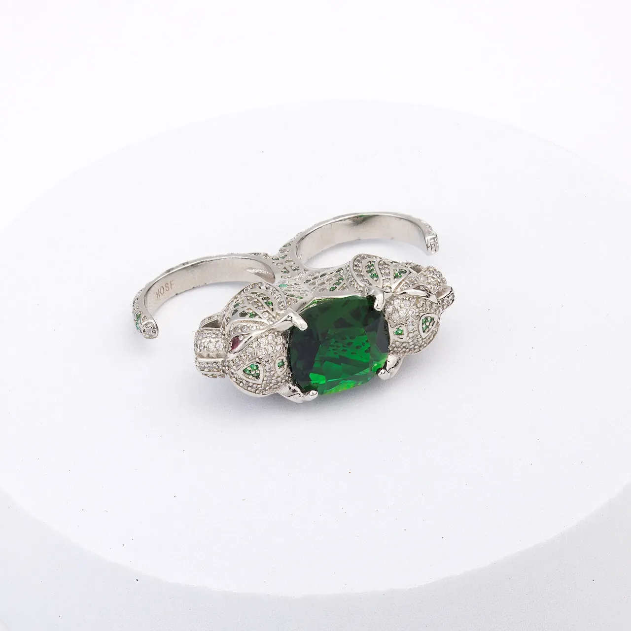 Silver Santa Pantera Duo Ring