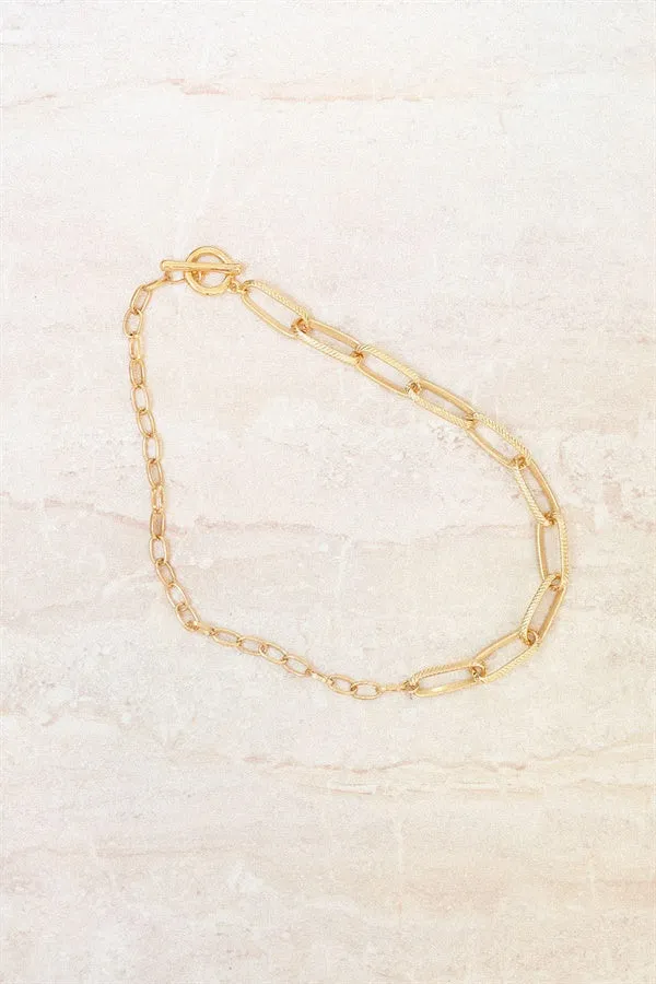 T Bar Link Necklace