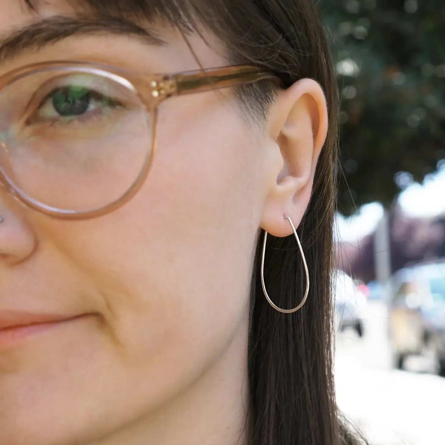 Teardrop Hoop Earrings