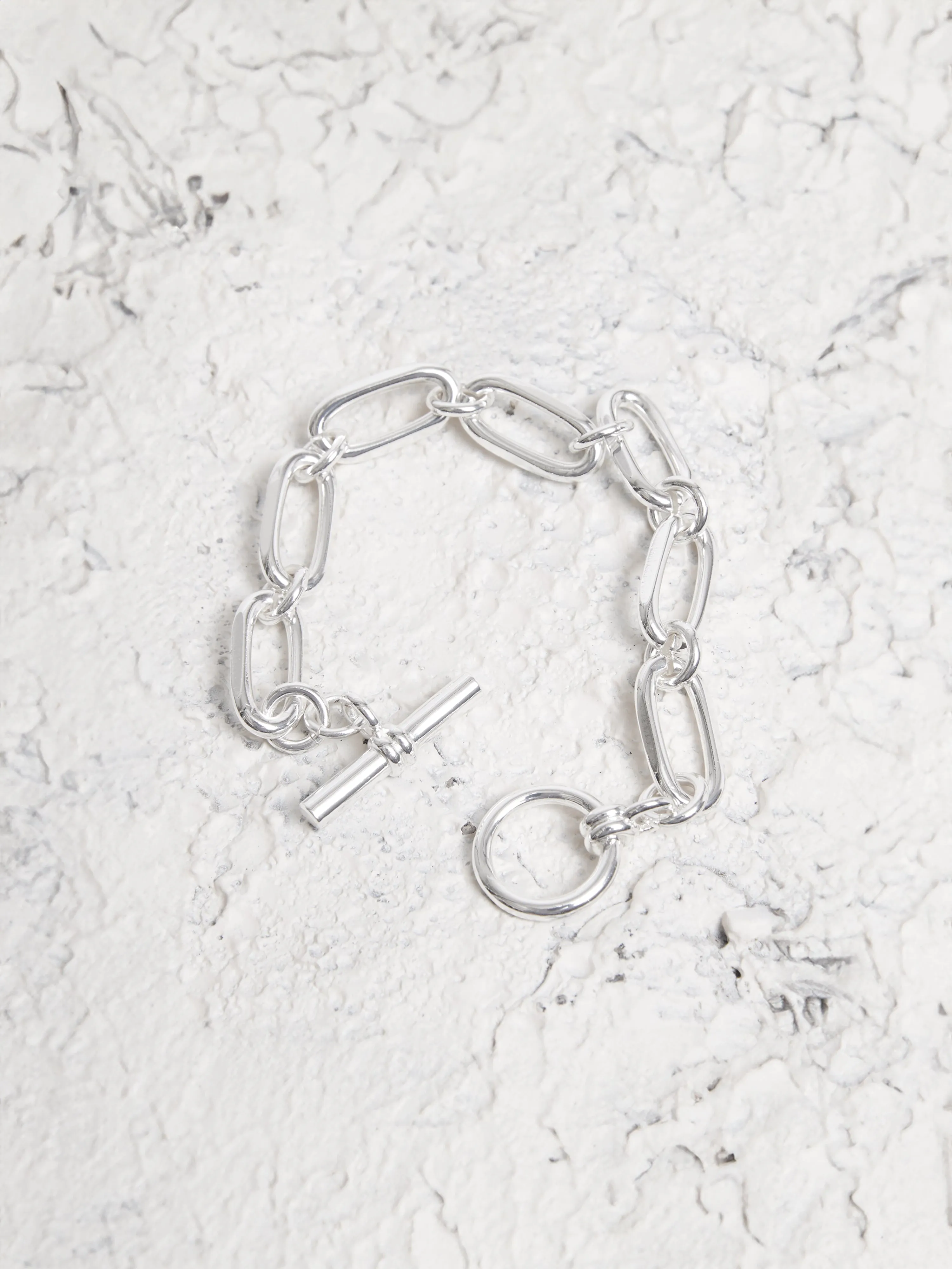 Trombone Link Bracelet | Silver