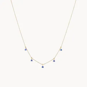 Wildflower Tanzanite Petal Necklace (14K Gold)